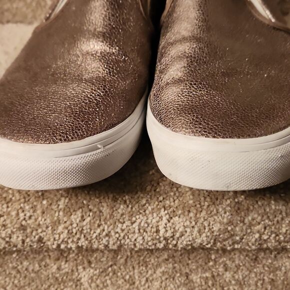Vans Women's Bronze Slip-On Shoes Size 9.5 - Picture 3 of 10